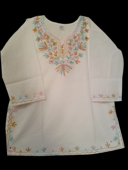 Baby emborided pure cotton kurti
