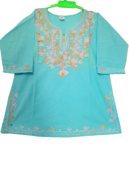 Baby emborided pure cotton kurti