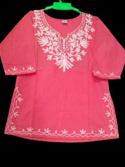 Baby emborided pure cotton kurti