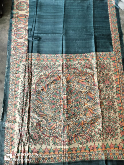 Pure Tussar Silk Handmade Saree