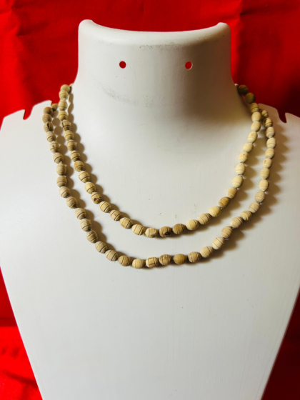 Handcrafted Tulsi Kanthi Mala | 80x1.25x0.75cm