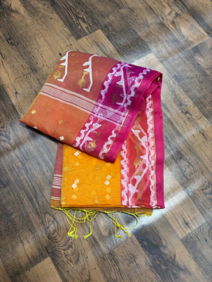 Original Resham saree with blouse piece -Blue