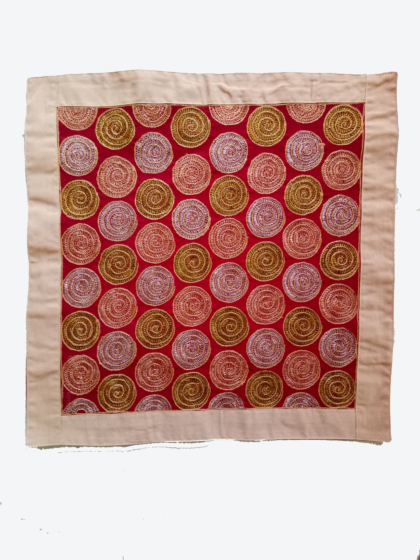 Handloom Cushion Cover | Round Pattern