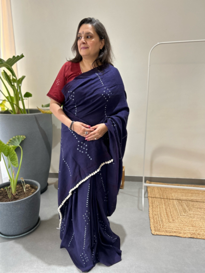 Bandhani Kala Cotton Saree