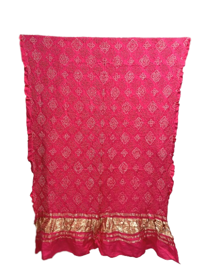 Silk bandhej dupatta