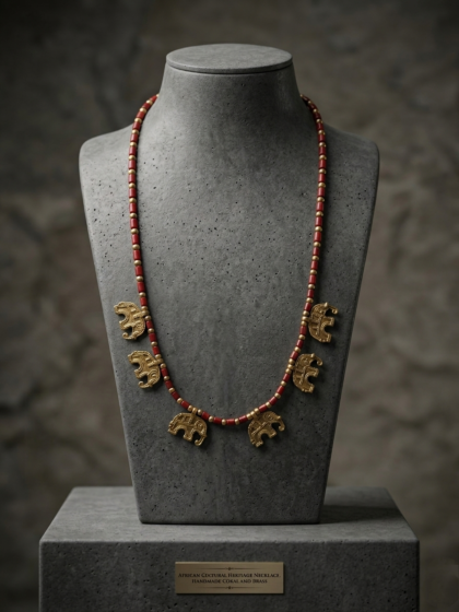 Royal Tribal Elephant Charm Necklace