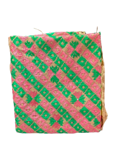 Phulkari Multicoloured Pure Cotton Dupatta