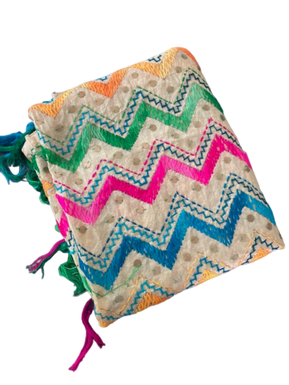Sequins Work Handmade Phulkari Dupatta