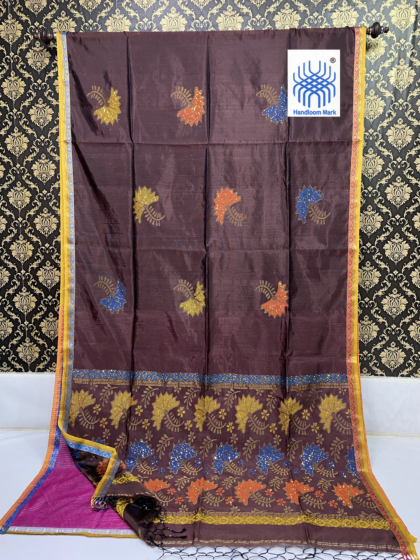 BENGAL HANDLOOM SILK SEQUENCE DESIGNER SAREE 