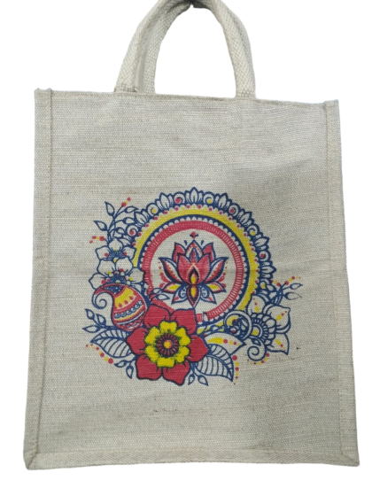 Handmade Eco-Friendly Jute Shopping Bag | 12 Inch x 14 Inch Width