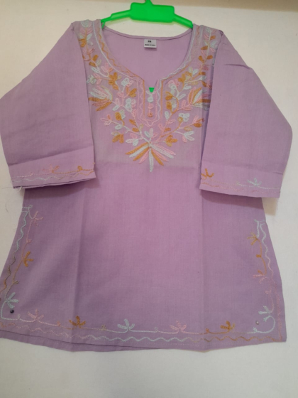 Baby emborided pure cotton kurti