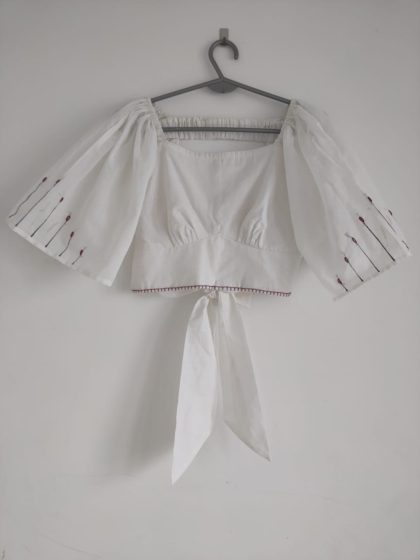 bleach white embroidery jacket