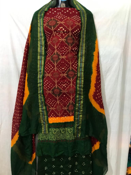  special HANDMADE Rai bandhej SUIT