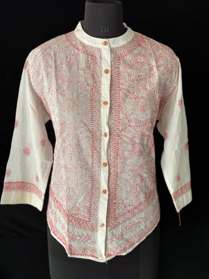 White Chikan Kurti