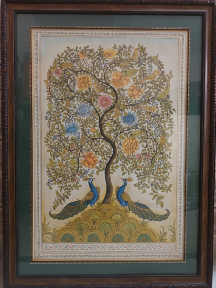 KALAMKARI MINIATURE PAINTING- TREE OF LIFE