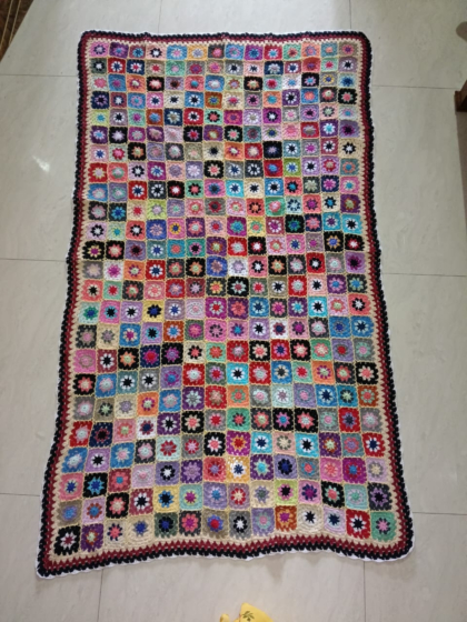 Handwoven Crochet Table Mat | Multicolour