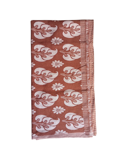 Chennimalai Handloom Cotton Rust Bedsheet 01