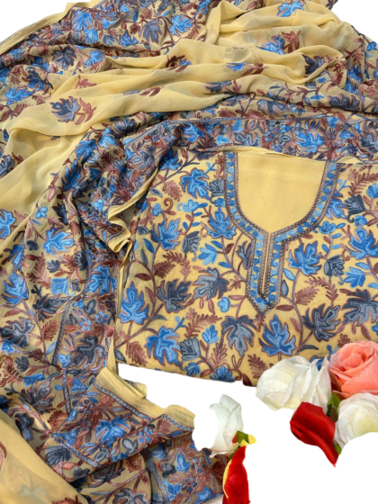 Stylish Cotton Suit Set | Matching Dupatta | Mustard