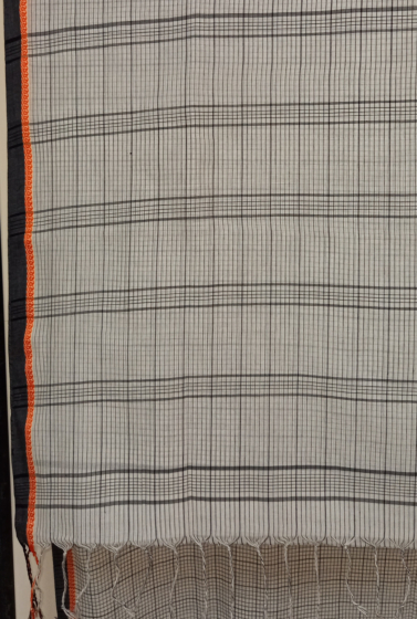 Traditional checkered Santipuri Saree