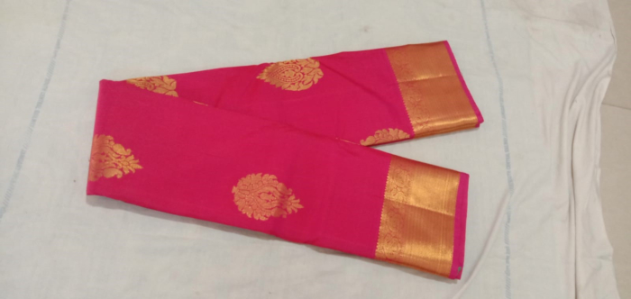 Red and Green Handmade Silk Saree 02