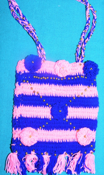 Handmade Woolen Purse | Blue