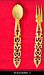 Udayagiri wooden cutlery  spoon and fork with designing