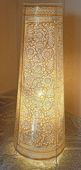 Handmade Decorative Floor Lamp - Yellow