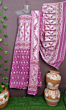 Handloom Unstitched Cotton Suit with Dupatta | Orchid Pink