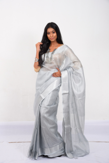 JHARCRAFT LINEN SAREE