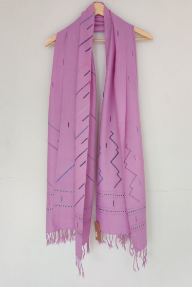 Purple pure wool stole