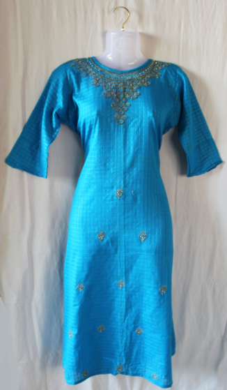 Zari And Zardozi Blue Kurtis