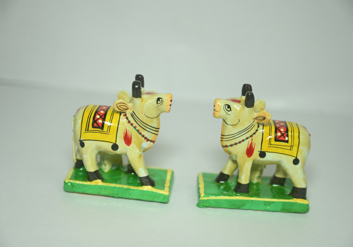 Wooden Cow Pair