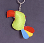 handmade bird  keychain 