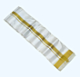 Silk Dhothi with Golden Zari Diamond Border | Cream | AS 243 | 50Kuligai Border Size