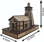 Shri Kedarnath Dham Sacred Miniature Wooden Temple Engineered Wood Home Temple