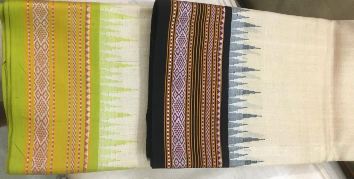 Tussar Plain Vidarbha Karvati Ganga Jamuna Saree