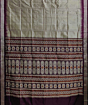 Beige Coffee Handwoven Bomkei  Silk Saree SMSSAR1253