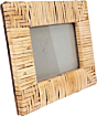 Dastkar Crafts Handwoven Rattan Photo Frame (Holds 4" x 6" Photo) Brown