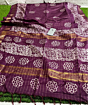 Aarvi Grace – Kota Staple Mangalagiri Saree with Discharge Print & Matching Blouse | Lightweight Handloom Elegance
