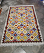 Handwoven Geometric Flatweave Rug I Multi