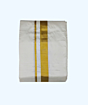 Cream Dhothi with Golden Zari border | 64 Kulikai