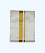 Cream Dhothi with Golden Zari border | 56 Kulikai