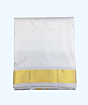 Grey Color Dhothi with Golden Zari border 