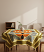 Yellow Applique Design Table Cover | Decorative Dining Spread