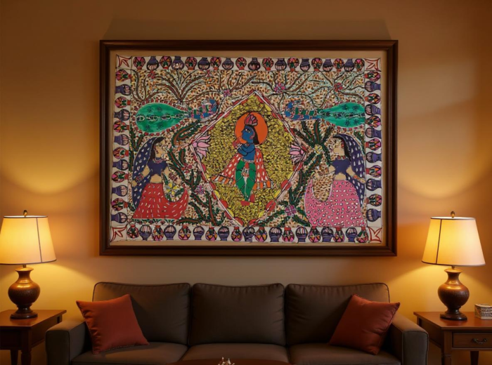 Handmade madhubani painting without Frame 