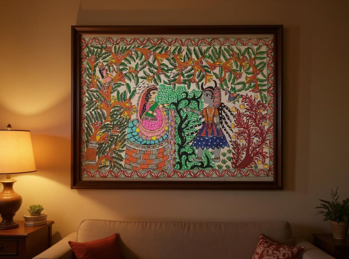 Handmade madhubani painting without Frame 