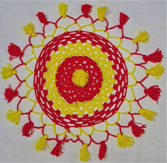 Thalposh Design Woolen Pooja Thali Cover 