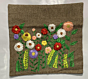 HAND EMBROIDED FLOWER PRINT CUSHION COVERS