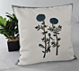 Block Printed Cotton Cushion Covers | Set of 2  | Floral Print