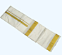 Silk Dhoti | Cream  Colour Dhoti with Golden Zari wide stripe border   | AT 4783   | 60 Kulikai Border size 
